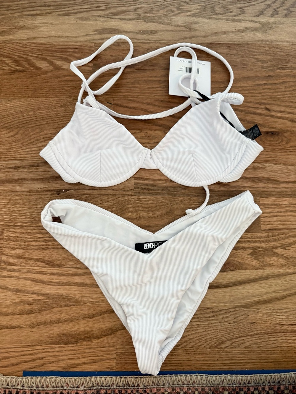 Beach Riot White Ribbed Underwire Bikini Set - Picture 3 of 3